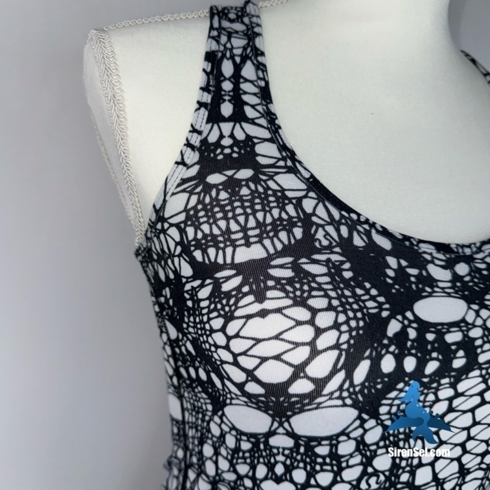 1057 lululemon Cool Racerback - Size 2 - White Black Glacier Lace - Picture 3 of 13